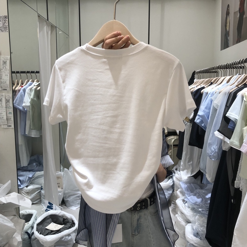 YUNBAL韓國代購女士新款人氣熱賣推薦休閑時尚26春夏T恤褶皺YUNBALT恤