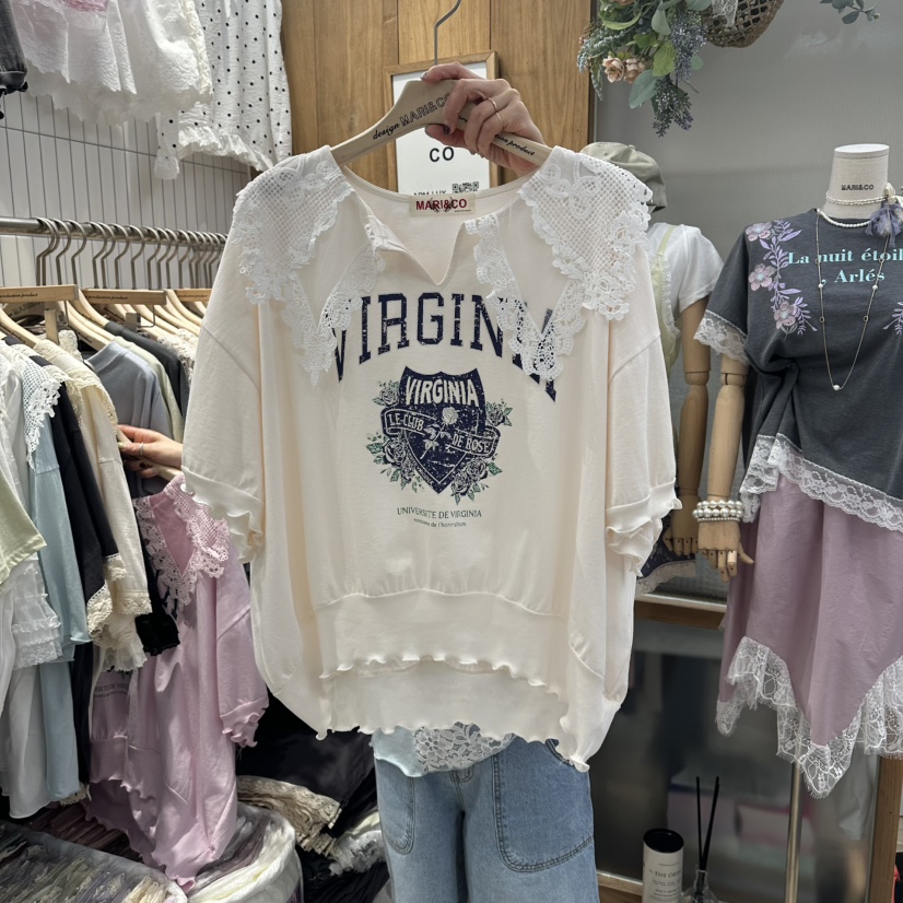 MARI CO韓國直郵實拍女士新品時尚推薦26春夏襯衫蕾絲衫MARI CO襯衫/蕾絲衫圖色1