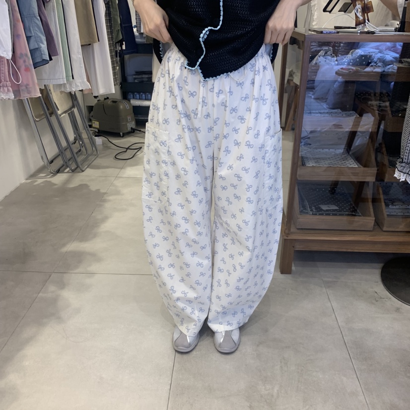 TAN&amp;COMO韓國直郵女士新品休閑職業熱賣人氣休閑褲絲帶tan-COMO休閑褲圖色2