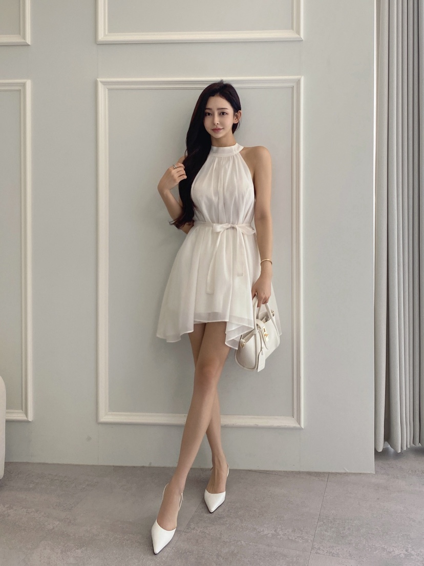 CLOTH韓國東大門代購女裝新品26春夏休閑人氣連衣裙含腰繩CLOTH連衣裙