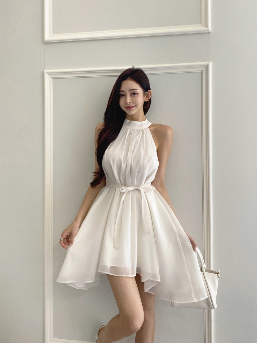 CLOTH韓國東大門代購女裝新品26春夏休閑人氣連衣裙含腰繩CLOTH連衣裙