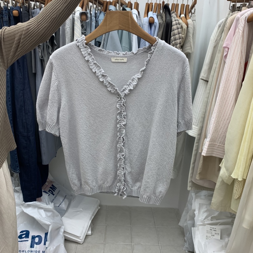 DRESS ROOM韓國直郵實拍女士新款26春夏推薦休閑人氣針織衫DRESS ROOM針織衫圖色1