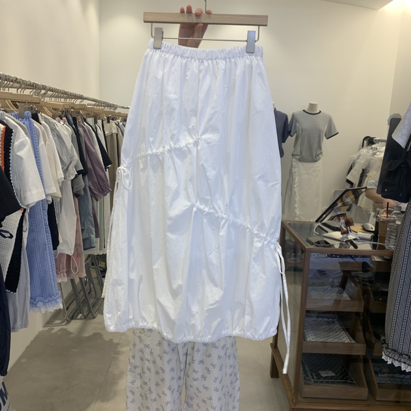 TAN&amp;COMO韓國東大門直郵女裝新款26春夏半身裙中短裙褶皺tan-COMO半身裙/中短裙