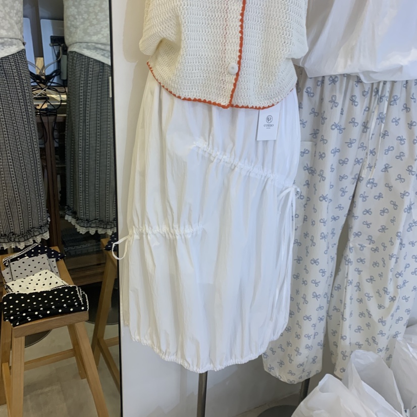 TAN&amp;COMO韓國東大門直郵女裝新款26春夏半身裙中短裙褶皺tan-COMO半身裙/中短裙