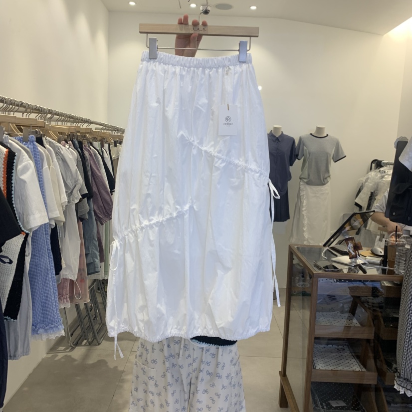 TAN&amp;COMO韓國東大門直郵女裝新款26春夏半身裙中短裙褶皺tan-COMO半身裙/中短裙圖色1