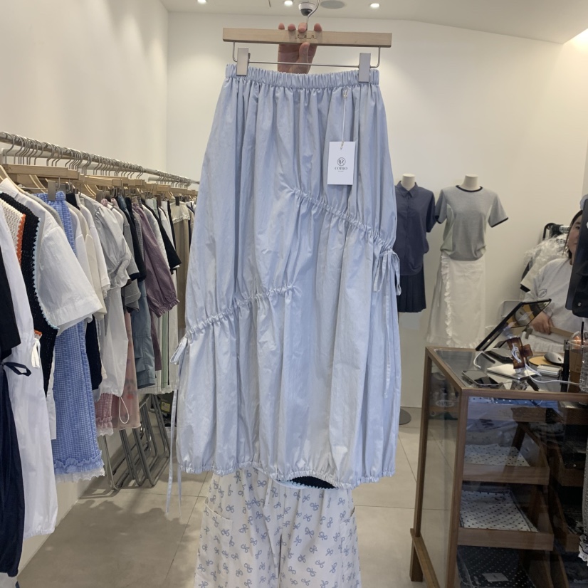 TAN&amp;COMO韓國東大門直郵女裝新款26春夏半身裙中短裙褶皺tan-COMO半身裙/中短裙圖色2