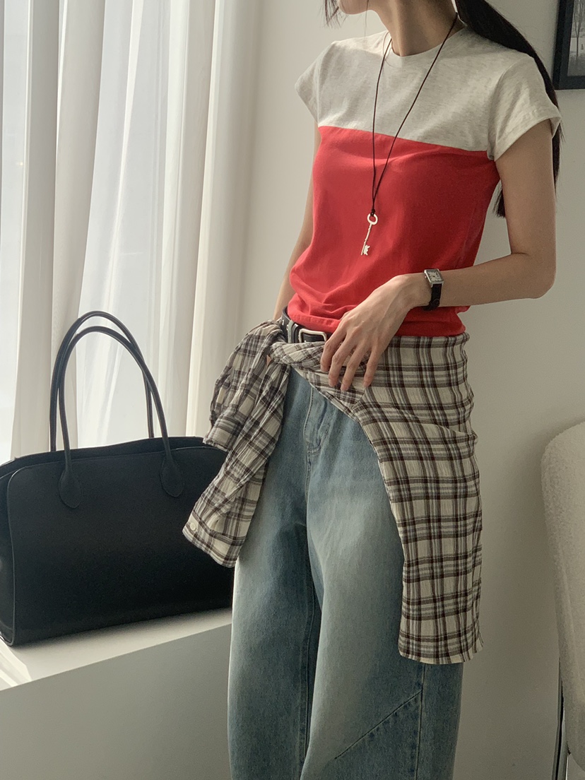 TRUE韓國東大門代購女裝新品休閑熱賣人氣時尚職業26春夏T恤TRUET恤