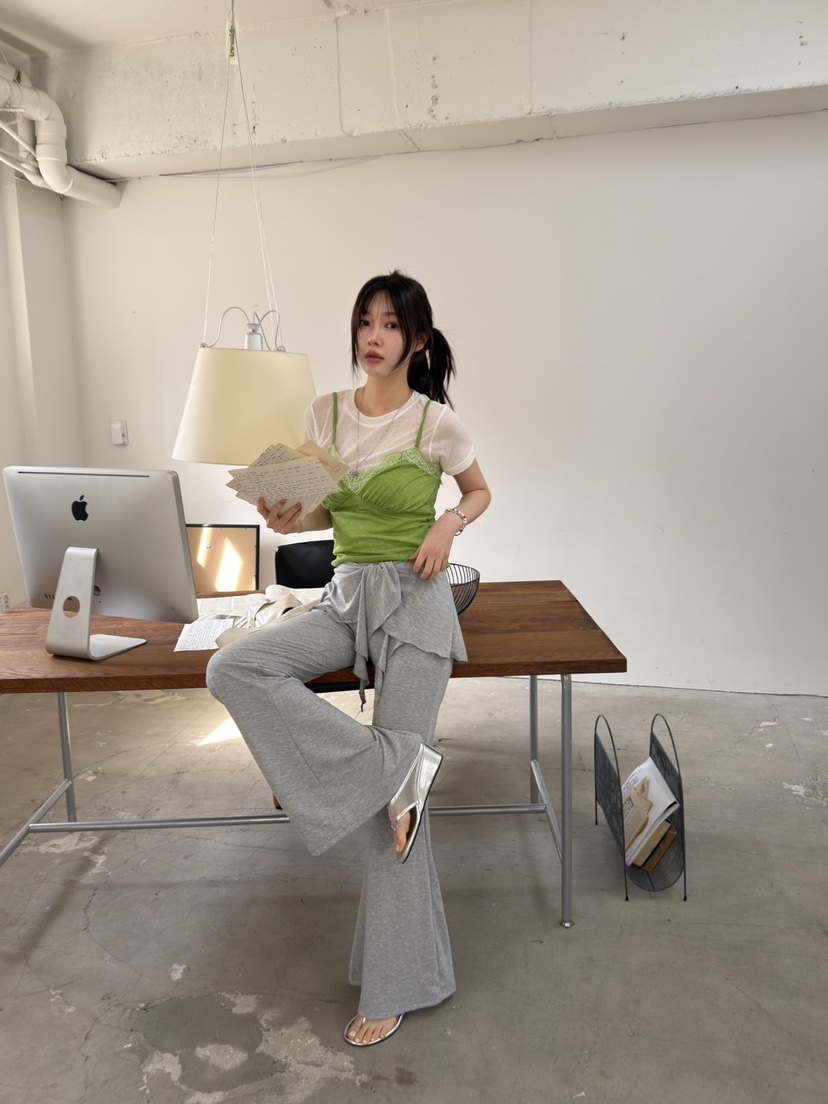 JOURNEY韓國直郵實拍女裝新品26春夏時尚職業休閑休閑褲披肩JOURNEY休閑褲