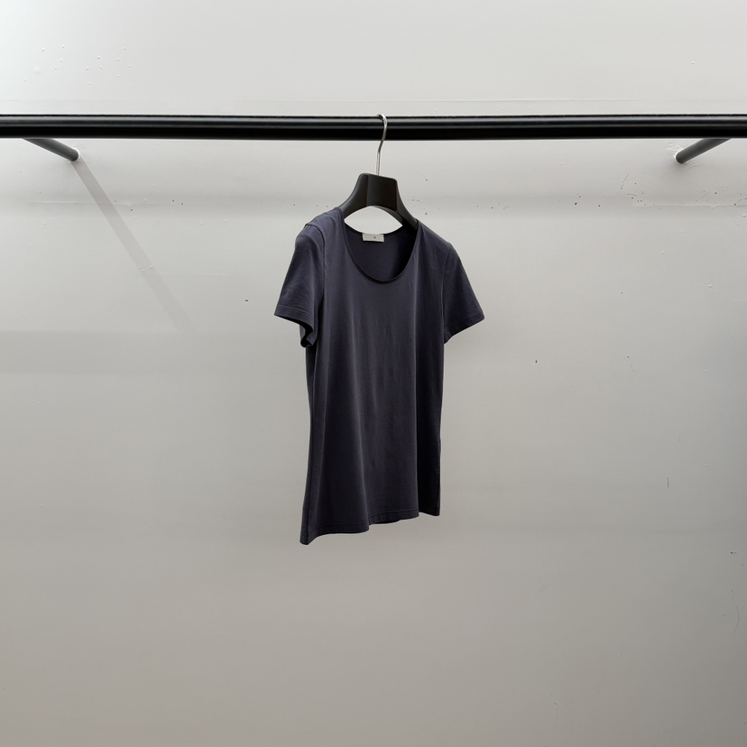 ID韓國直郵實拍女士新品職業推薦時尚人氣26春夏休閑T恤緞面IDT恤圖色3深藍色