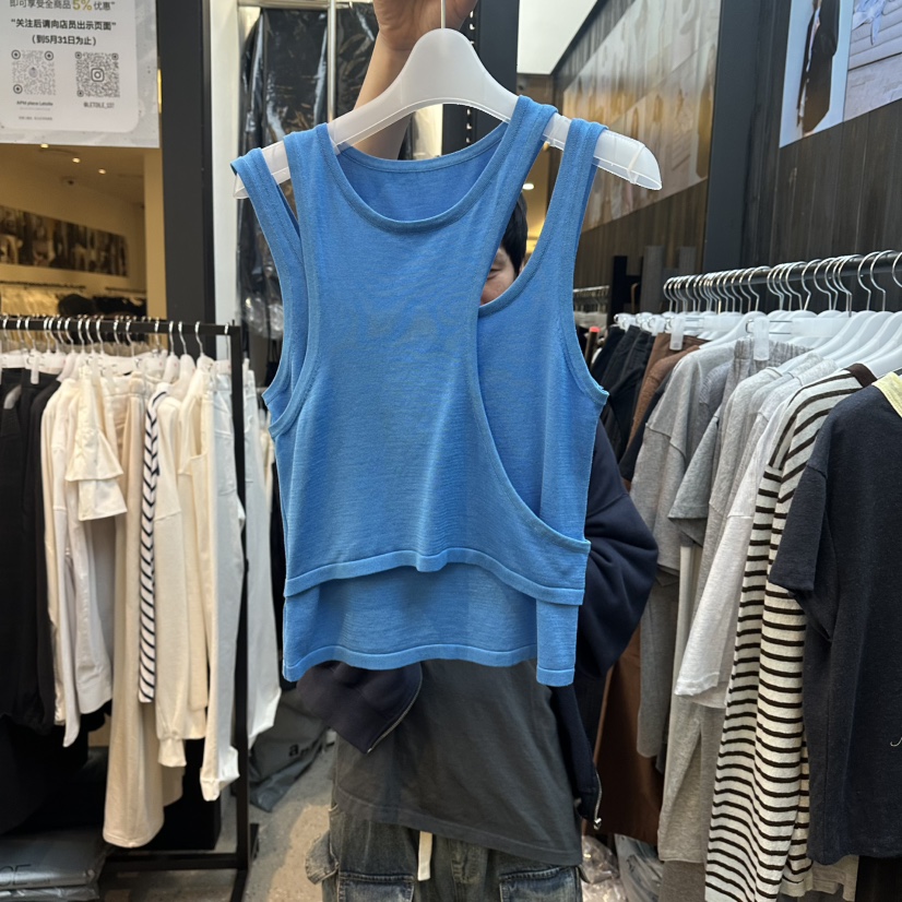 LE ETOILE韓國東大門代購女裝新款時尚休閑吊帶背心鏤空Le etoile吊帶/背心圖色2