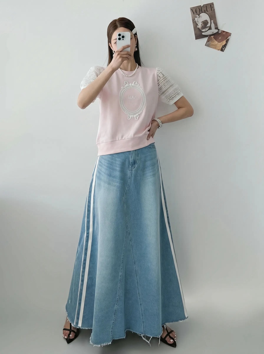 IAAN韓國東大門直郵女裝新款時尚職業推薦熱賣休閑人氣長裙iaAn長裙