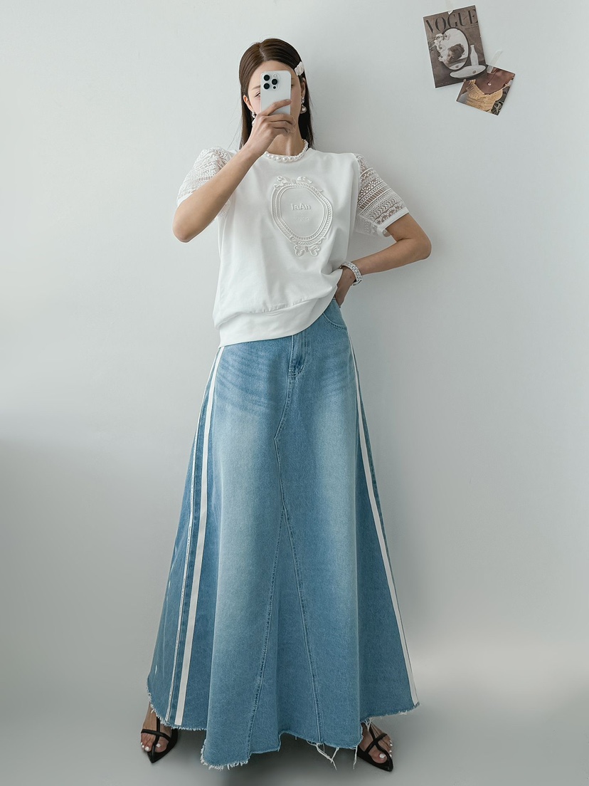 IAAN韓國東大門直郵女裝新款時尚職業推薦熱賣休閑人氣長裙iaAn長裙