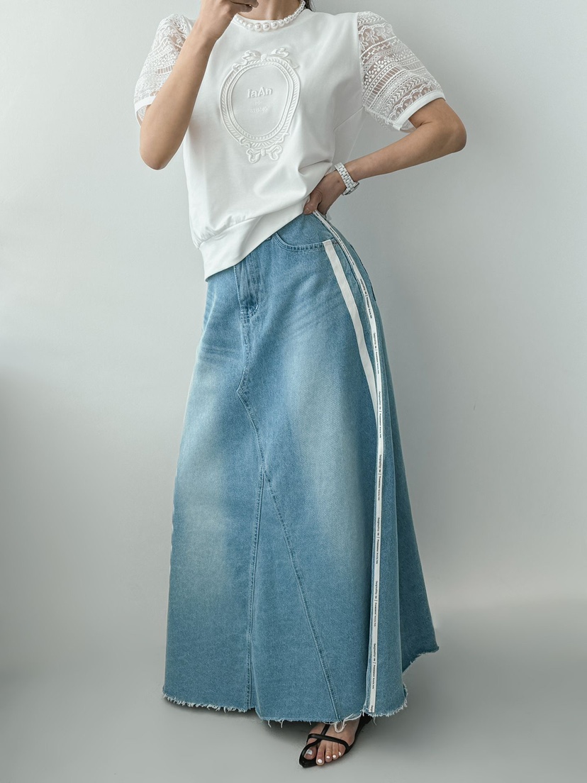 IAAN韓國東大門直郵女裝新款時尚職業推薦熱賣休閑人氣長裙iaAn長裙