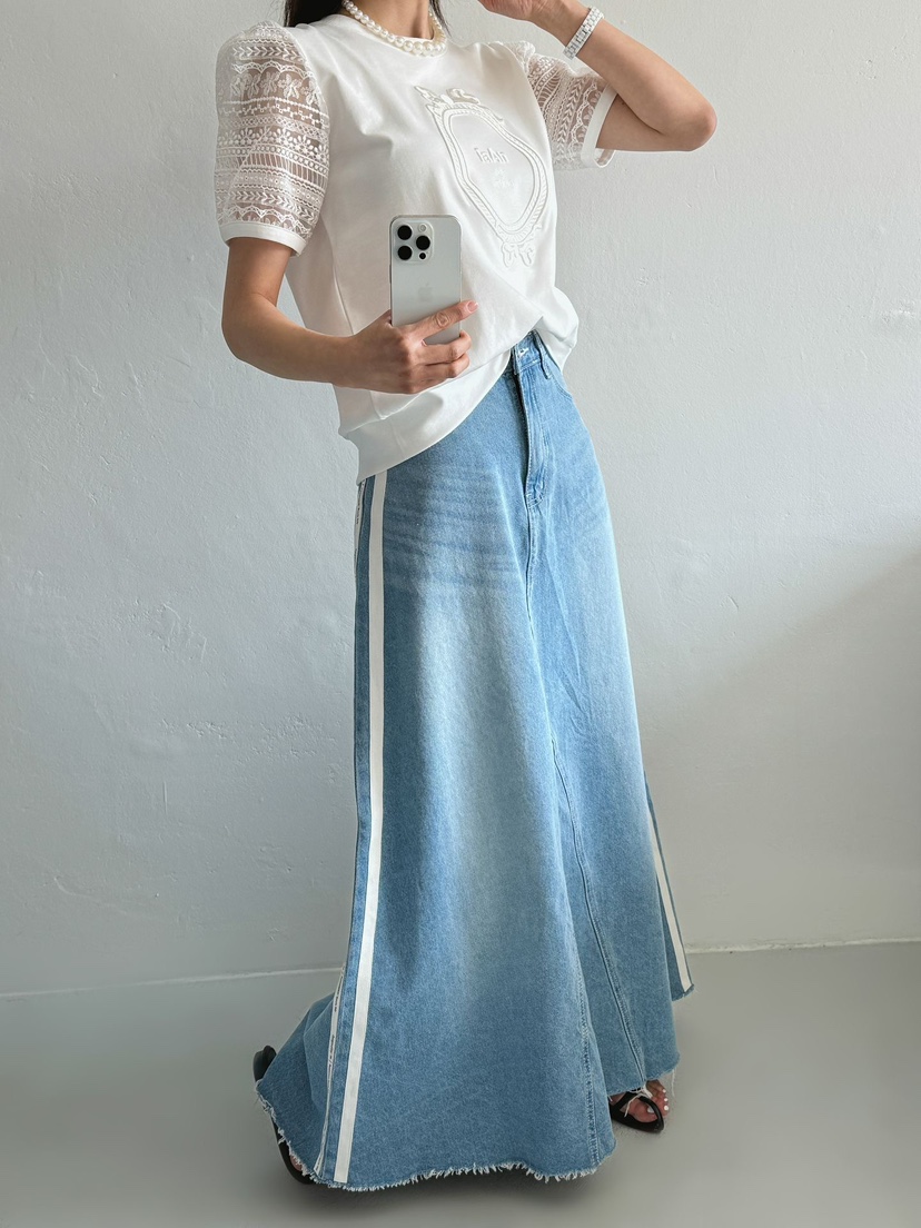 IAAN韓國東大門直郵女裝新款時尚職業推薦熱賣休閑人氣長裙iaAn長裙