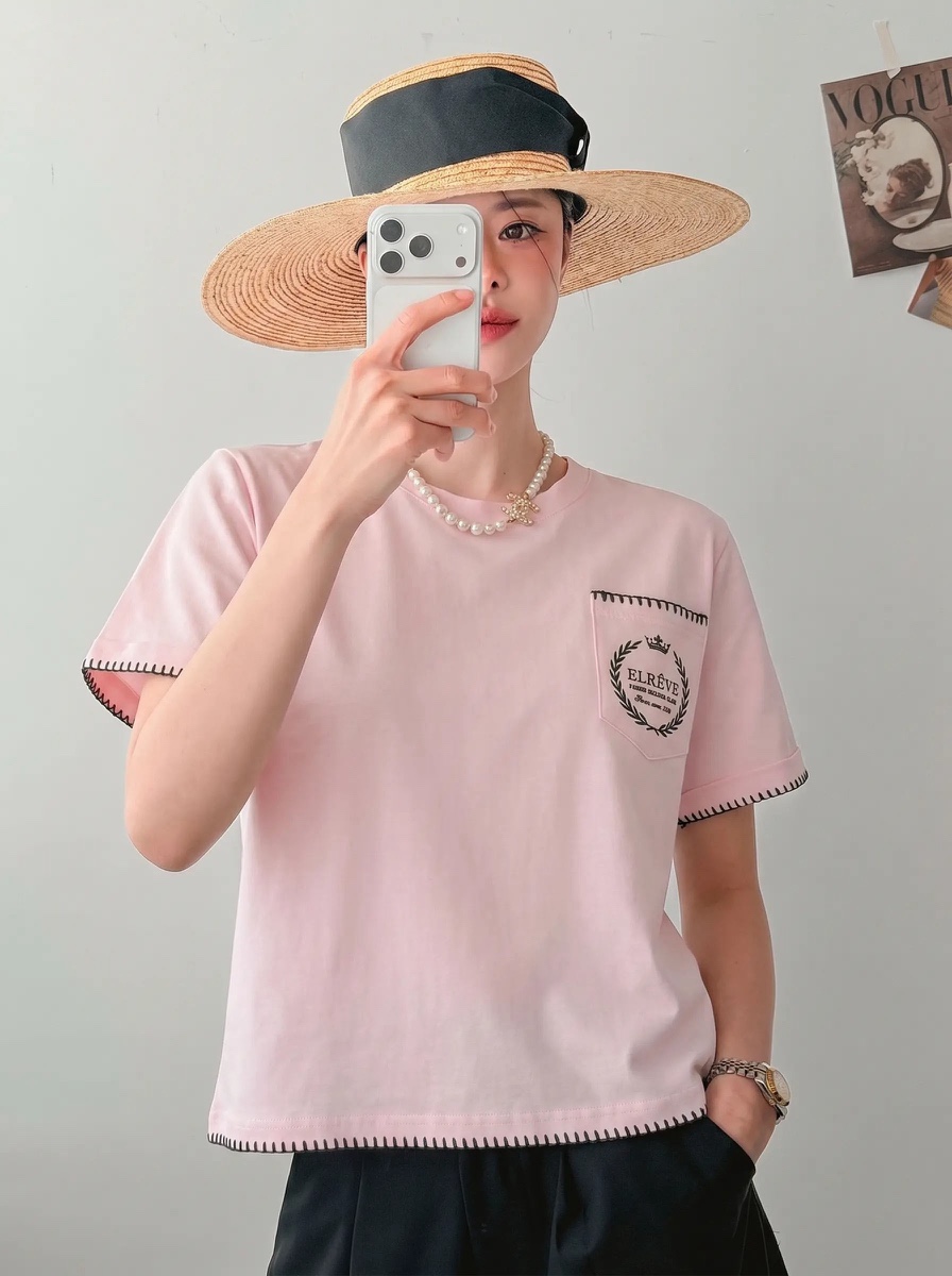 IAAN韓國直郵實拍女裝新品熱賣休閑26春夏時尚推薦人氣T恤iaAnT恤