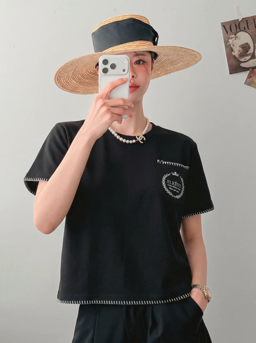 IAAN韓國直郵實拍女裝新品熱賣休閑26春夏時尚推薦人氣T恤iaAnT恤