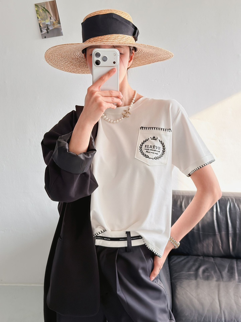 IAAN韓國直郵實拍女裝新品熱賣休閑26春夏時尚推薦人氣T恤iaAnT恤