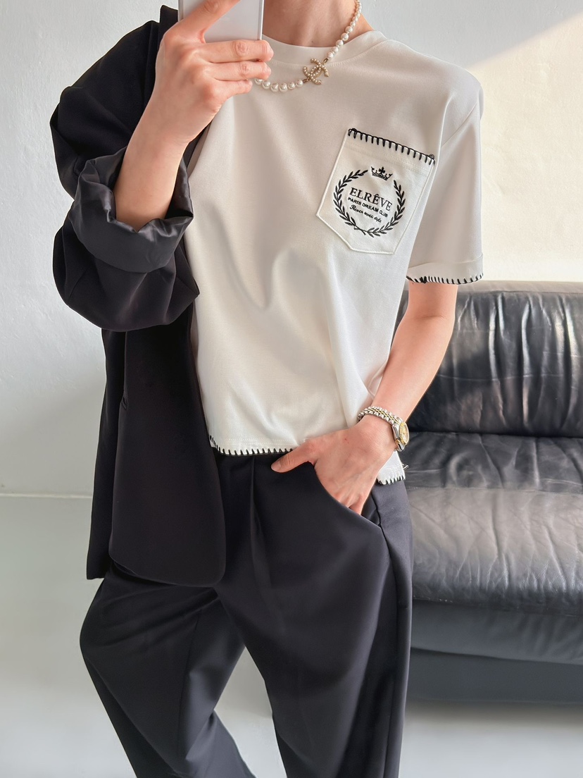 IAAN韓國直郵實拍女裝新品熱賣休閑26春夏時尚推薦人氣T恤iaAnT恤