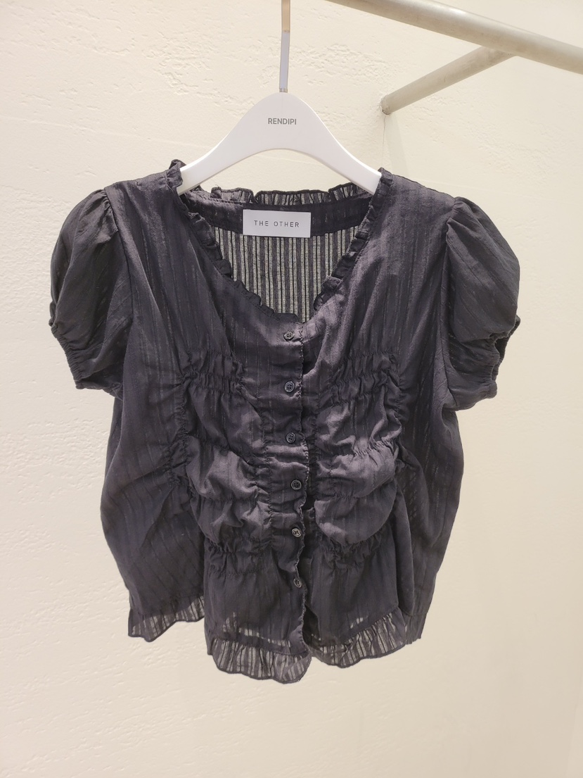 THE OTHER韓國東大門直郵女士新品職業襯衫蕾絲衫可愛的荷葉邊THE OTHER襯衫/蕾絲衫圖色2