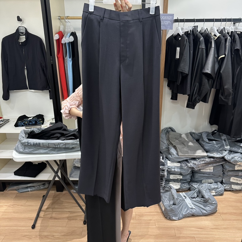 MUYBIEN韓國代購女裝新品26春夏職業人氣時尚熱賣推薦休閑褲MUYBIEN休閑褲圖色3墨色