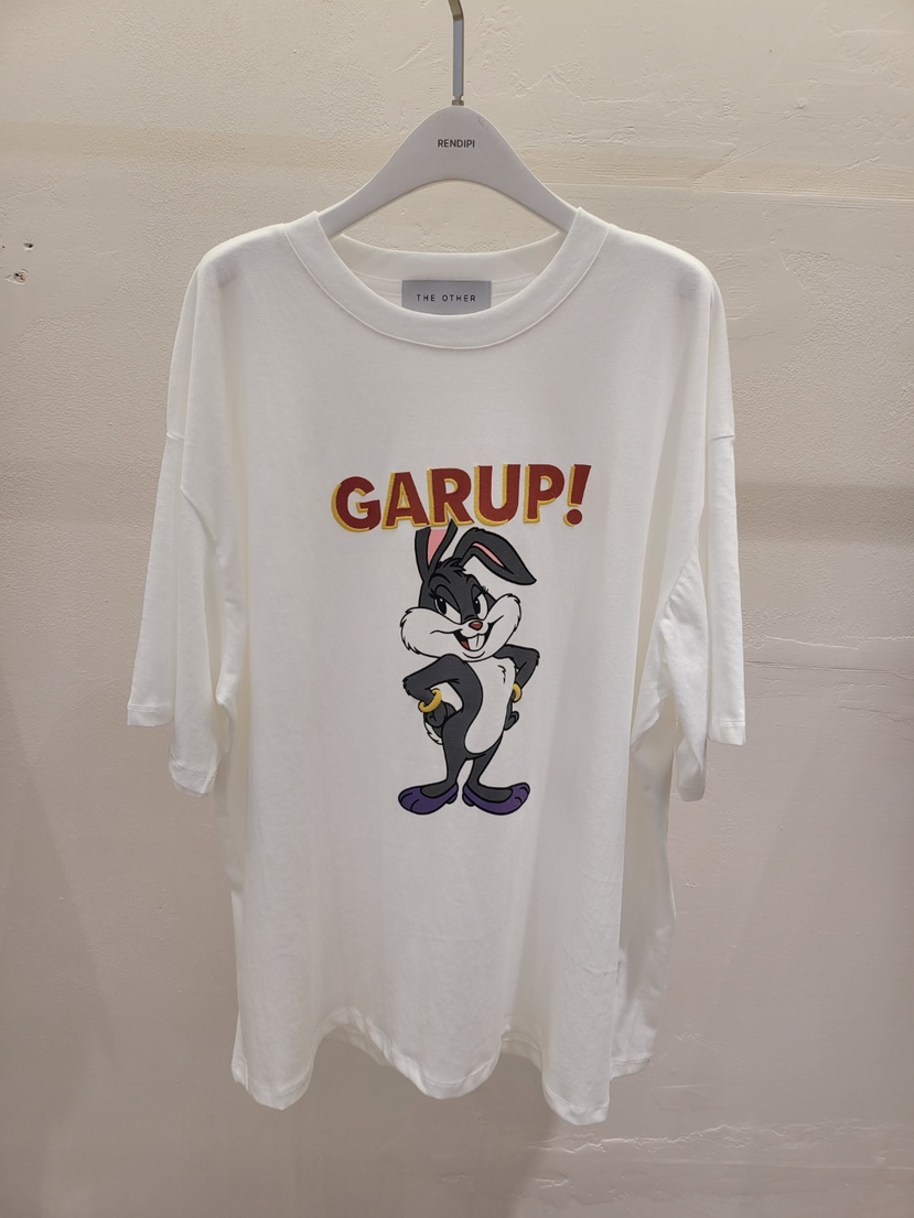 THE OTHER韓國代購女裝新款休閑熱賣26春夏人氣時尚T恤刺繡THE OTHERT恤圖色1