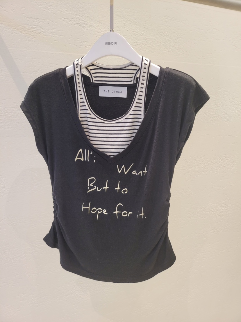 THE OTHER韓國東大門直郵女士新品人氣職業熱賣26春夏T恤印花THE OTHERT恤圖色1