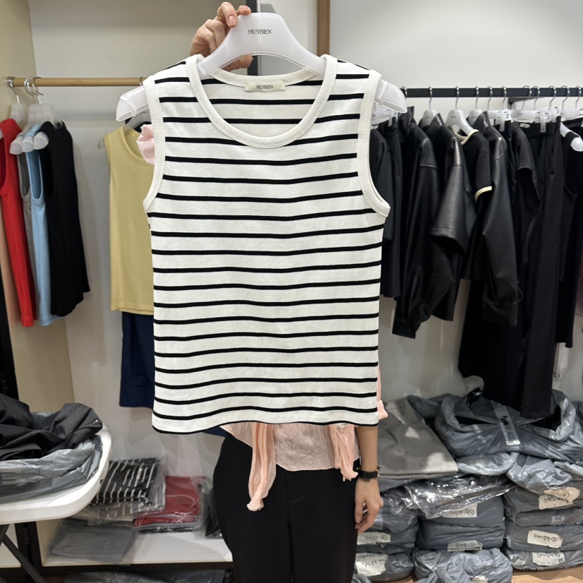 MUYBIEN韓國代購女裝新品熱賣推薦人氣時尚職業26春夏吊帶背心MUYBIEN吊帶/背心圖色1