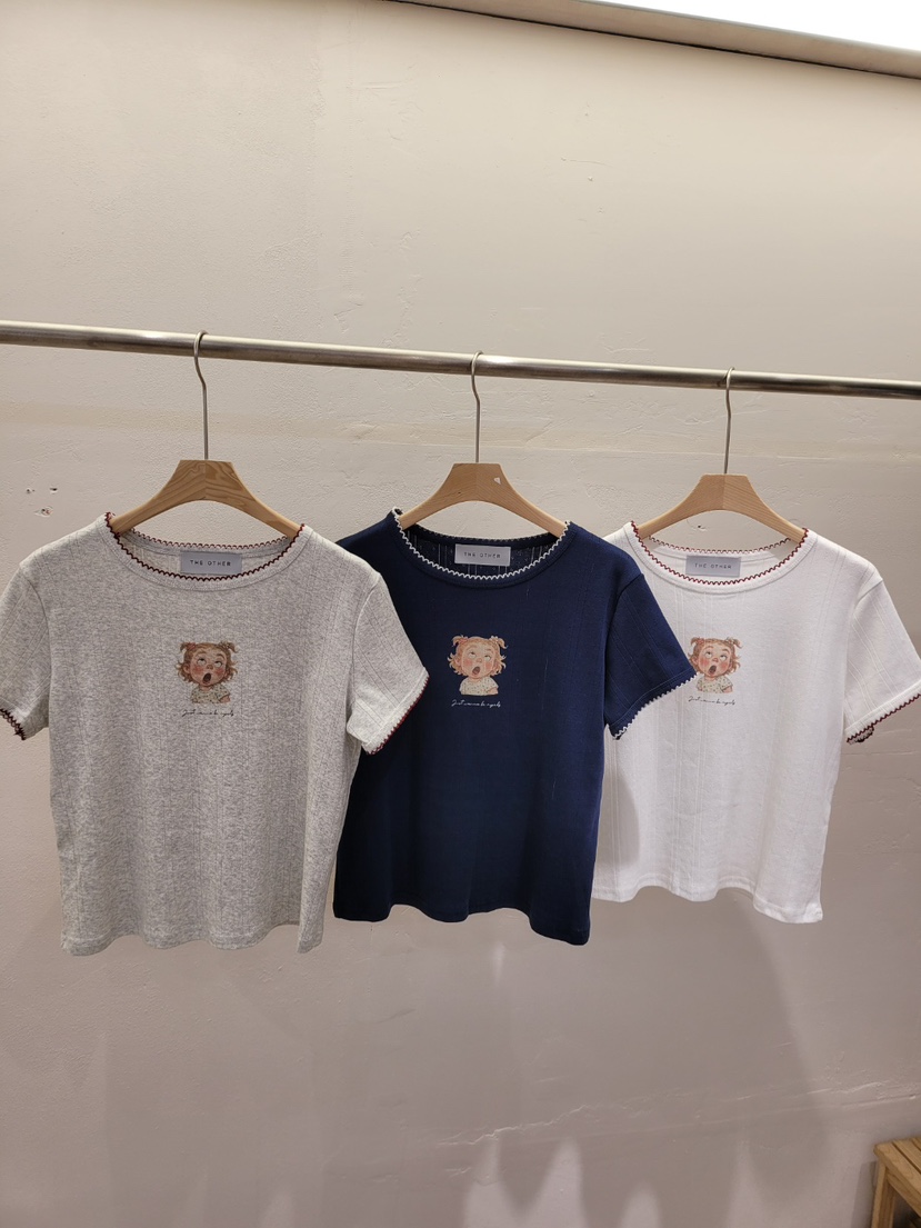 THE OTHER韓國東大門代購女士新品人氣26春夏休閑T恤羅紋THE OTHERT恤