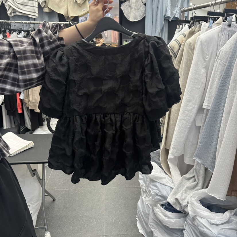 A-DEL東大門直郵女裝新品真品時尚推薦職業襯衫蕾絲衫圓領A-DEL襯衫/蕾絲衫