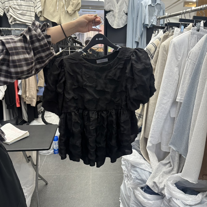 A-DEL東大門直郵女裝新品真品時尚推薦職業襯衫蕾絲衫圓領A-DEL襯衫/蕾絲衫圖色2