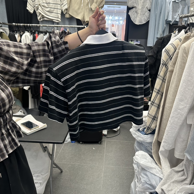 A-DEL東大門直郵女裝新品推薦真品26春夏熱賣人氣T恤格子A-DELT恤