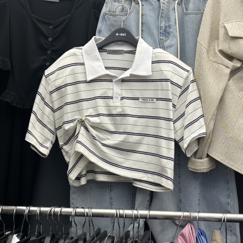 A-DEL東大門直郵女裝新品推薦真品26春夏熱賣人氣T恤格子A-DELT恤圖色2