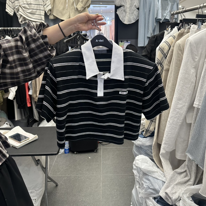 A-DEL東大門直郵女裝新品推薦真品26春夏熱賣人氣T恤格子A-DELT恤圖色3