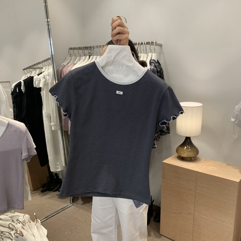 SIHO ARCHIVE韓國代購女士新款人氣26春夏真品時尚T恤條紋SIHO ARCHIVET恤圖色3