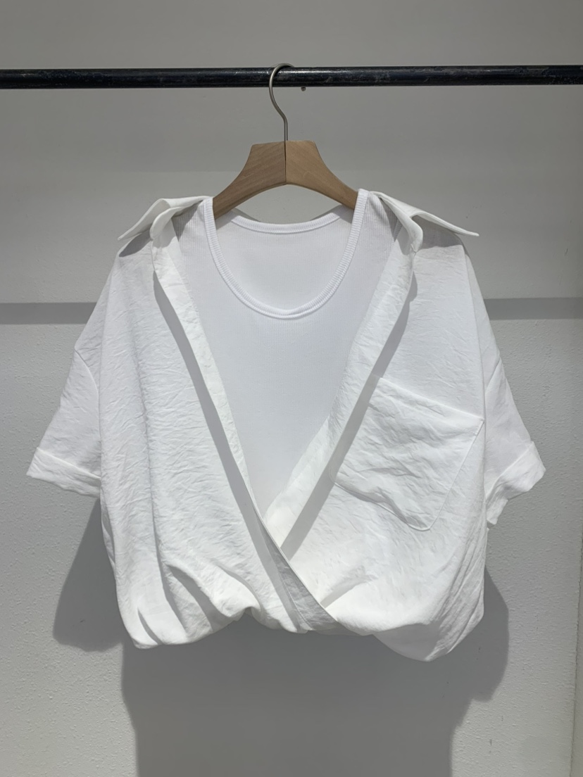 IR BIEN/BIENBIEN韓國直郵女裝新款職業襯衫蕾絲衫假兩件IR BIEN/BIENBIEN襯衫/蕾絲衫圖色1