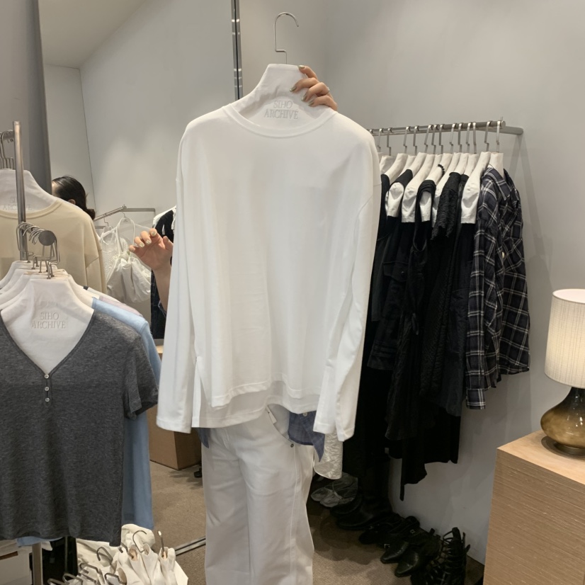 SIHO ARCHIVE韓國代購女裝新品休閑推薦真品26春夏長袖T恤鵝SIHO ARCHIVE長袖T恤圖色1
