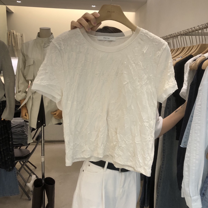 PHILO東大門代購女裝新款熱賣職業推薦26春夏時尚休閑T恤PHILOT恤圖色3