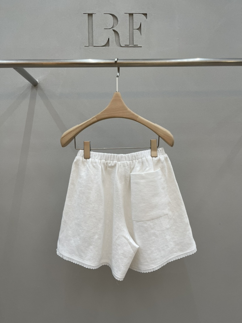 PLUS HONG-P韓國東大門直郵女裝新品推薦時尚短褲蕾絲亞麻LORA FAMILY/PLUS HONG短褲