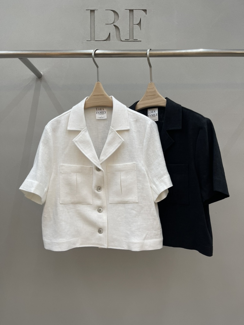 PLUS HONG-P韓國東大門代購女士新品人氣職業夾克口袋亞麻LORA FAMILY/PLUS HONG夾克