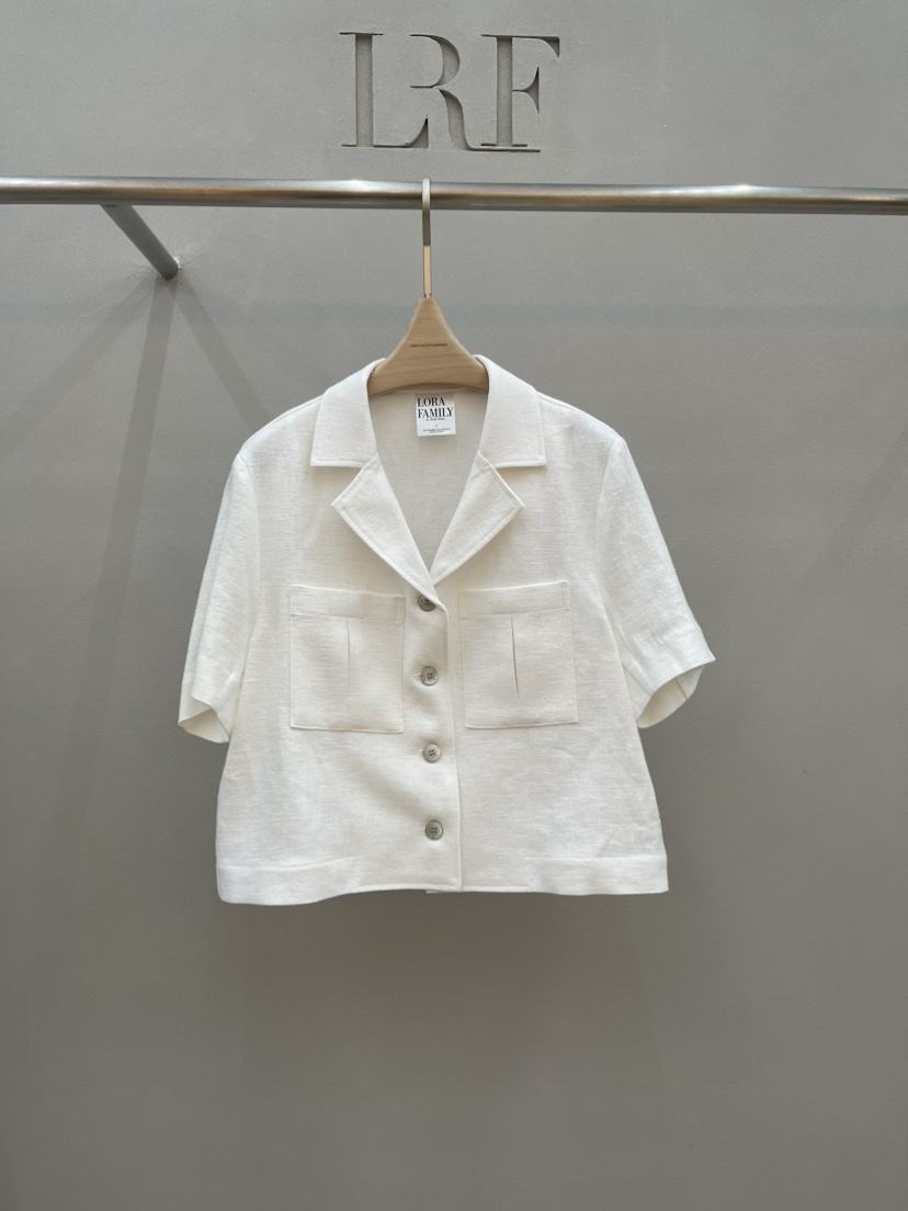 PLUS HONG-P韓國東大門代購女士新品人氣職業夾克口袋亞麻LORA FAMILY/PLUS HONG夾克圖色2