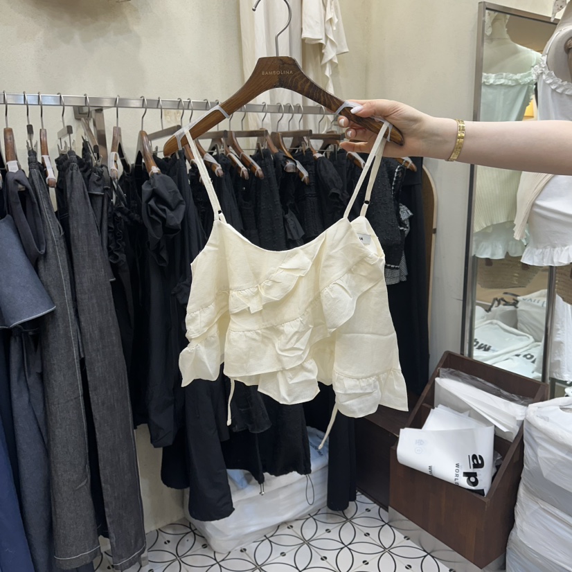 BAMBOLINA韓國東大門代購女裝新品26春夏熱賣時尚吊帶背心BAMBOLINA吊帶/背心圖色1