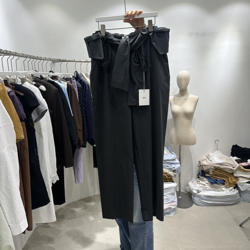 INNI韓國代購女裝新品熱賣人氣26春夏休閑時尚休閑褲系帶inni休閑褲圖色2