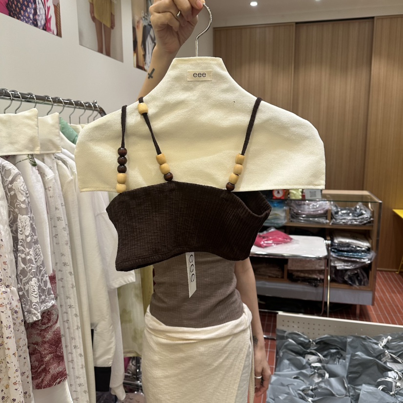 EEE韓國東大門直郵女裝新品26春夏時尚職業吊帶背心不含內搭EEE吊帶/背心圖色2棕色