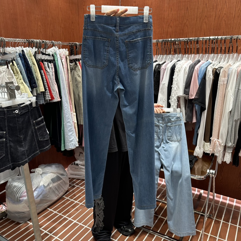 ILLO/MOCI韓國東大門代購女士新款職業人氣推薦牛仔褲口袋ILLO/MOCI牛仔褲