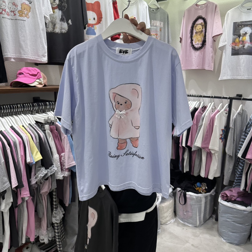 EVE韓國直郵實拍女士新款職業26春夏人氣推薦熱賣休閑T恤EVET恤圖色3