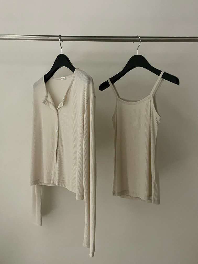 FLAT GARDEN/LA MUETTE/JAMIESTONE韓國直郵實拍女士新品人氣套裝開衫羅紋FLAT GARDEN/LA MUETTE/JAMIESTONE套裝圖色1