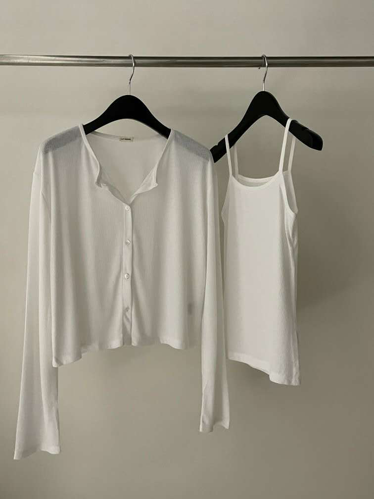 FLAT GARDEN/LA MUETTE/JAMIESTONE韓國直郵實拍女士新品人氣套裝開衫羅紋FLAT GARDEN/LA MUETTE/JAMIESTONE套裝圖色3