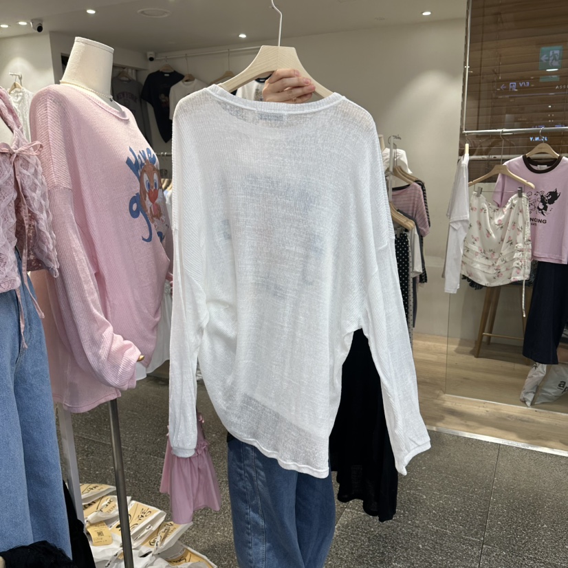 DELLING韓國直郵女士新款推薦職業時尚26春夏人氣長袖T恤DELLING長袖T恤