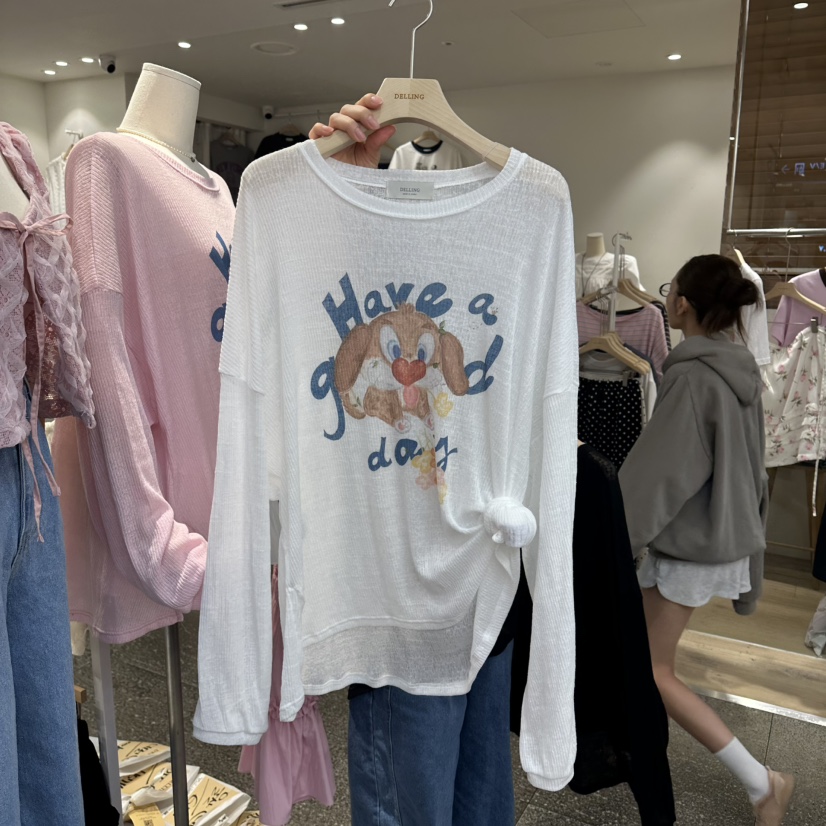 DELLING韓國直郵女士新款推薦職業時尚26春夏人氣長袖T恤DELLING長袖T恤圖色3