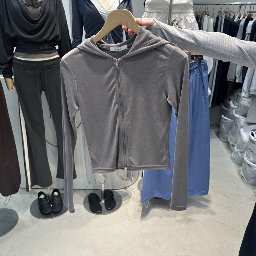 W.FATAL韓國直郵實拍女士新品休閑時尚職業夾克莫代爾羅紋W.FATAL夾克圖色2